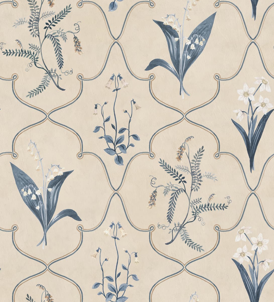 Purchase Sandberg Mural Pattern number S10590 pattern name & color Louise, Blue. 