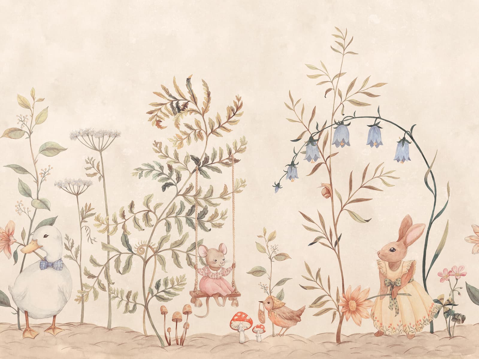 Save on Sandberg Mural Item S10592 pattern name & color Vilhelmina, Beige. 