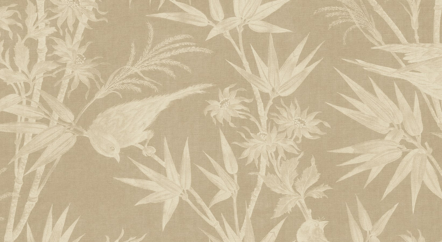 Sandberg Wallpaper pattern name & color Celeste Mural, Beige from the collection Herbarium. 