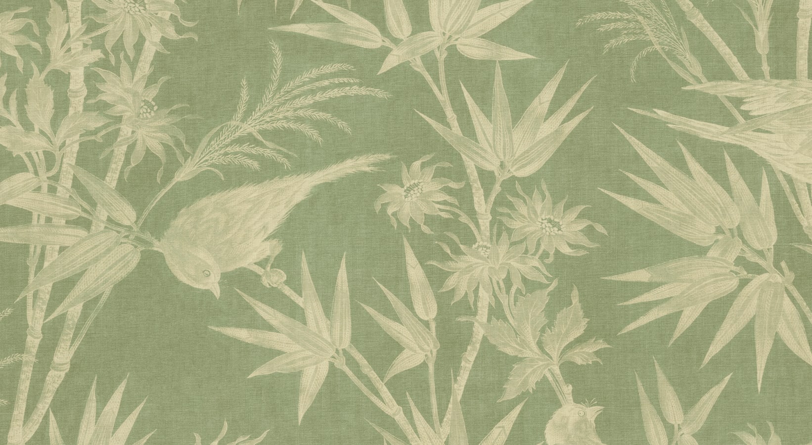 Sandberg Wallpaper pattern name & color Celeste Mural, Green from the collection Herbarium. 