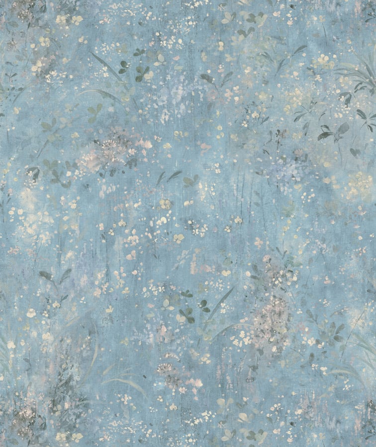 Sandberg Wallpaper pattern name & color Juni, Light Blue from the collection Herbarium. 