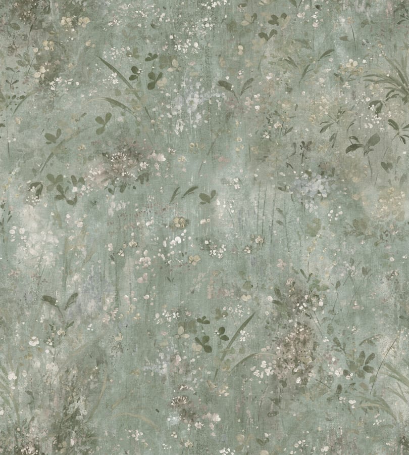 Sandberg Wallpaper pattern name & color Juni, Sage Green from the collection Herbarium. 