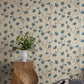 Sandberg Wallpaper Item# S10618 pattern name & color Ebba, Blue from the collection Familjen. 
