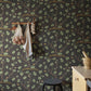 Sandberg Wallpaper Pattern# S10619 pattern name & color Ebba, Charcoal from the collection Familjen. 