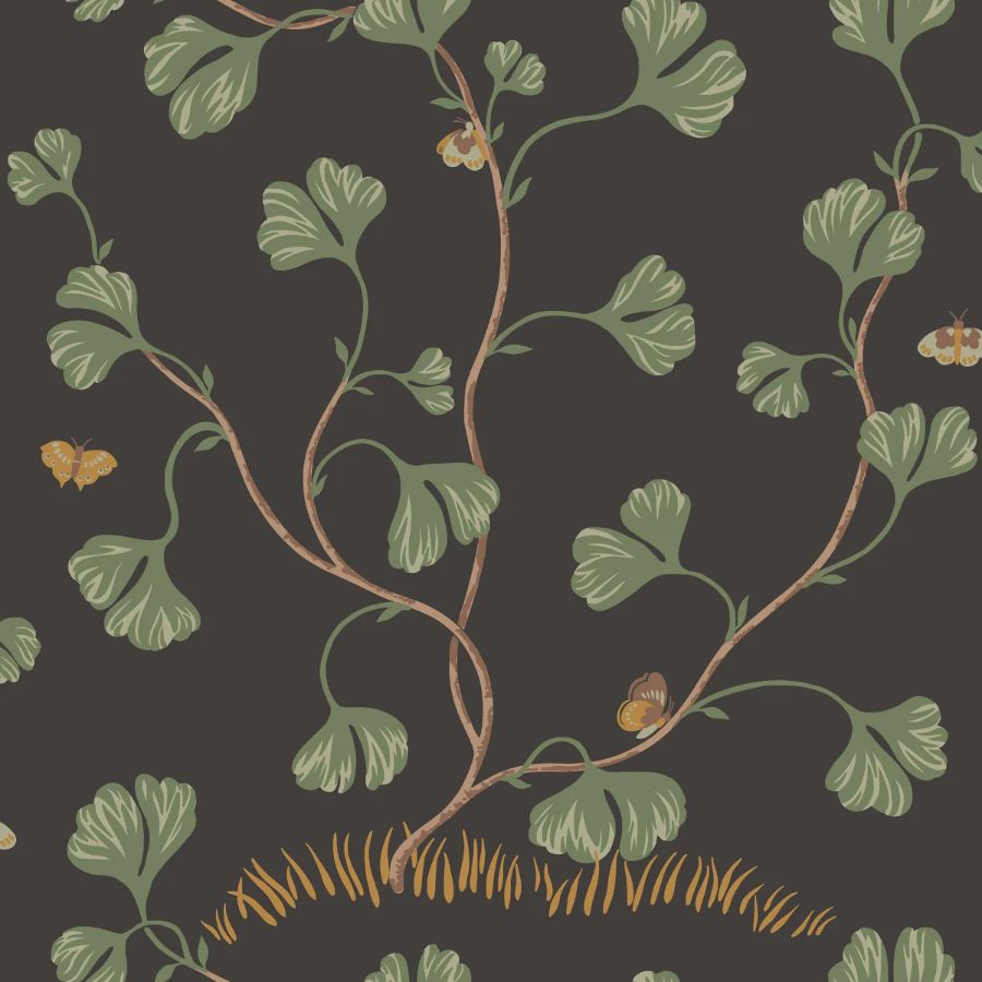 Acquire Sandberg Wallpaper Pattern# S10619 pattern name & color Ebba, Charcoal