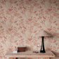 Sandberg Wallpaper pattern name & color Celeste, Red from the collection Familjen. 