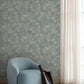 Sandberg Wallpaper pattern name & color Celeste, Misty Blue from the collection Familjen. 