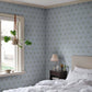 Sandberg Wallpaper pattern name & color Lilly, Light Blue from the collection Familjen. 