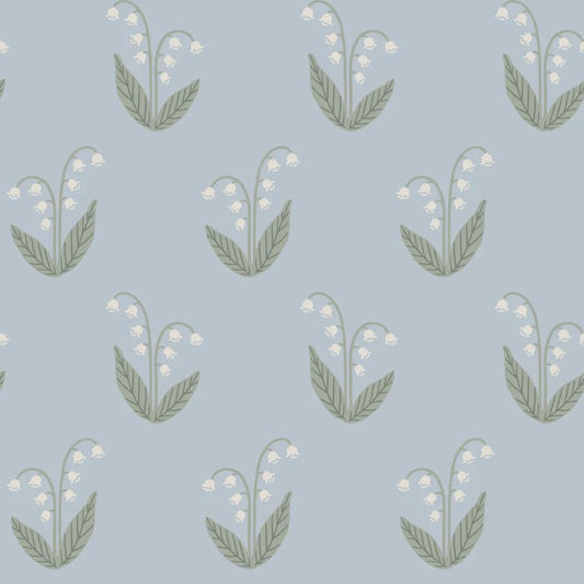 Purchase Sandberg Wallpaper Product S10634 pattern name & color Lilly, Light Blue