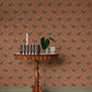 Sandberg Wallpaper Item# S10636 pattern name & color Lilly, Terracotta from the collection Familjen. 