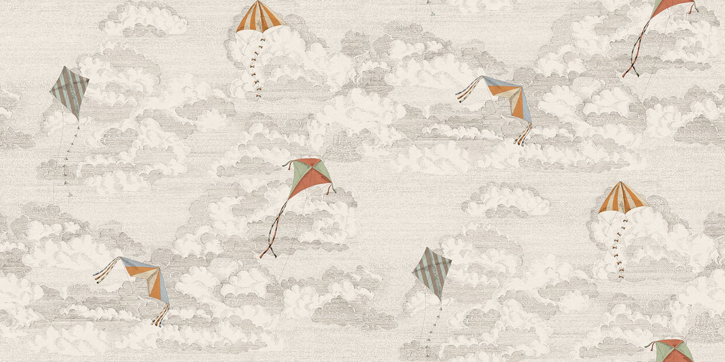 Acquire Sandberg Mural Product S10643 pattern name & color Bonnie And Kites, Graphite. 