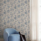 Sandberg Wallpaper Pattern S10649 pattern name & color Adele, Blue from the collection Familjen. 