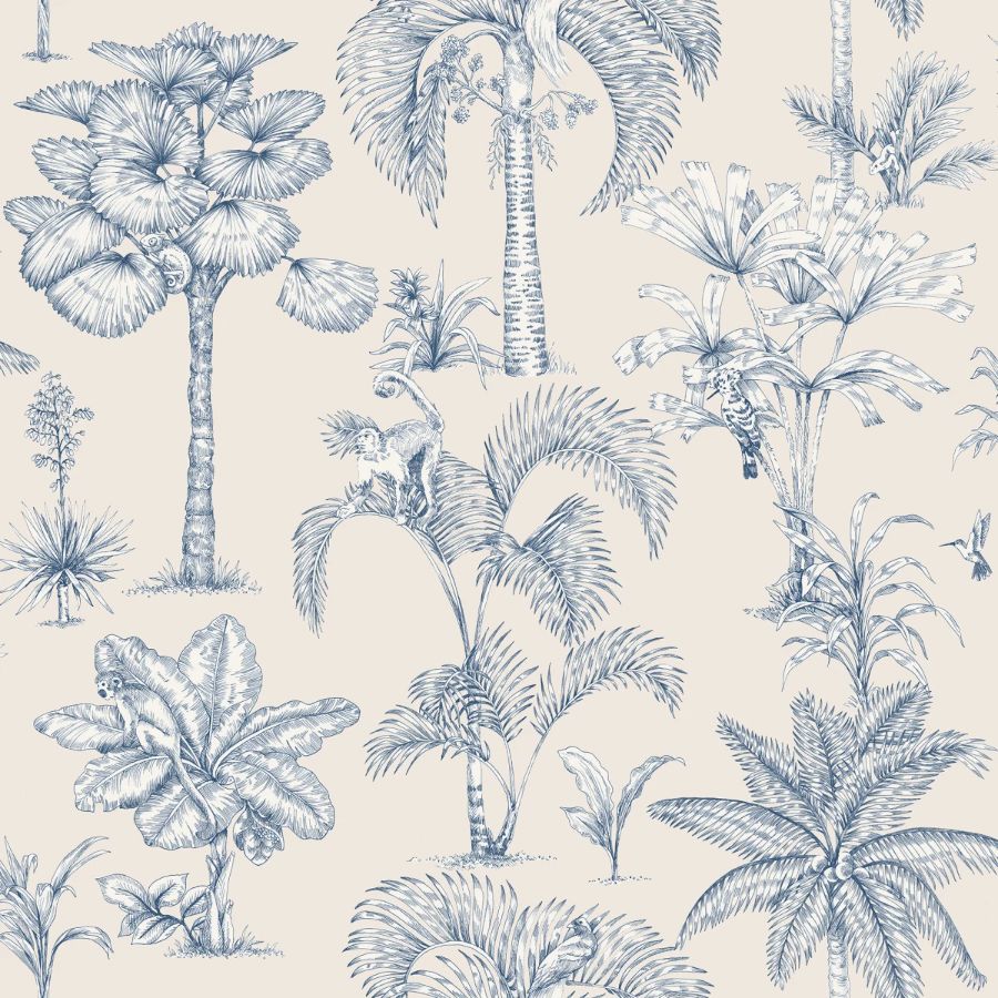 View Sandberg Wallpaper Pattern S10649 pattern name & color Adele, Blue