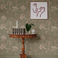 Sandberg Wallpaper pattern name & color Adele, Green from the collection Familjen. 