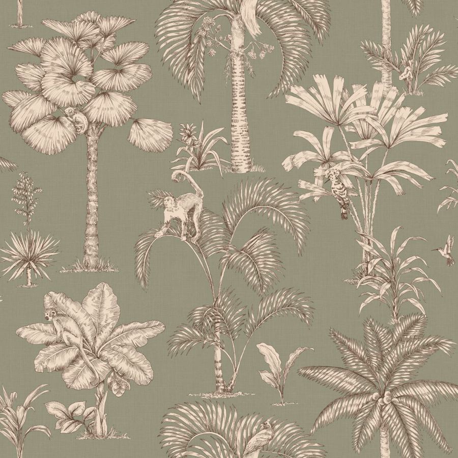 Find Sandberg Wallpaper Item S10651 pattern name & color Adele, Green