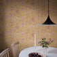 Sandberg Wallpaper pattern name & color Adele, Yellow from the collection Familjen. 