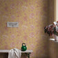 Sandberg Wallpaper SKU# S10652 pattern name & color Adele, Yellow from the collection Familjen. 