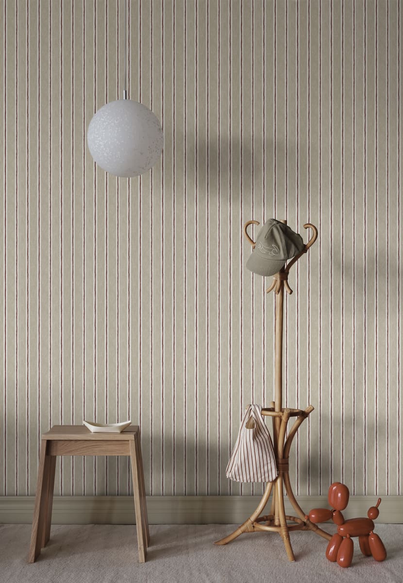 Sandberg Mural pattern name & color Albin, Beige from the collection Familjen. 
