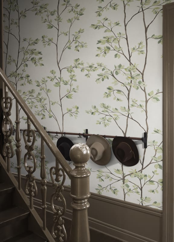 Sandberg Mural Pattern S10658 pattern name & color Laura, Green from the collection Villa Como. 