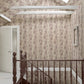 Sandberg Wallpaper SKU S10660 pattern name & color Carla, Burgundy from the collection Villa Como. 