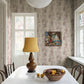 Sandberg Wallpaper pattern name & color Carla, Burgundy from the collection Villa Como. 