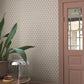Sandberg Wallpaper pattern name & color Elena, Terracotta from the collection Villa Como. 
