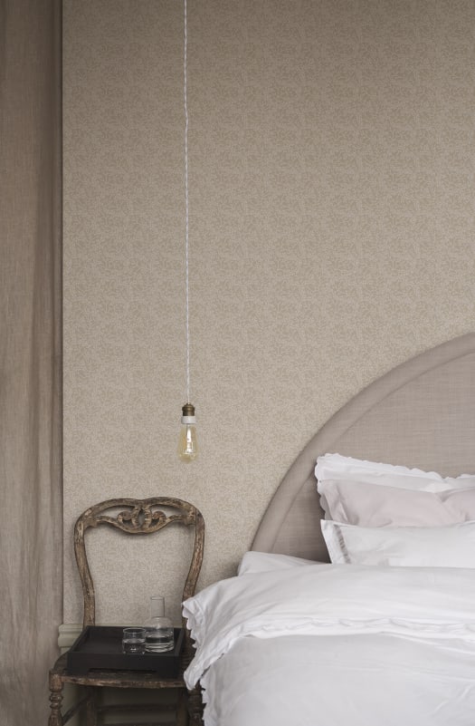 Sandberg Wallpaper pattern name & color Coral, Beige from the collection Villa Como. 