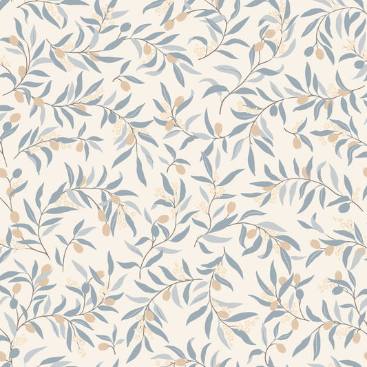 Select Sandberg Wallpaper Item S10680 pattern name & color Olivia, Light Blue