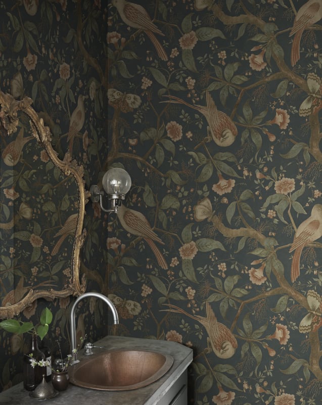 Purchase Sandberg Mural SKU S10687 pattern name & color Alexa, Classic Blue. 