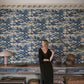 Sandberg Wallpaper pattern name & color Lake Como, Blue from the collection Villa Como. 
