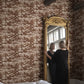 Sandberg Wallpaper pattern name & color Lake Como, Brown from the collection Villa Como. 