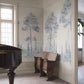 Sandberg Mural pattern name & color Andrea, Blue from the collection Villa Como. 