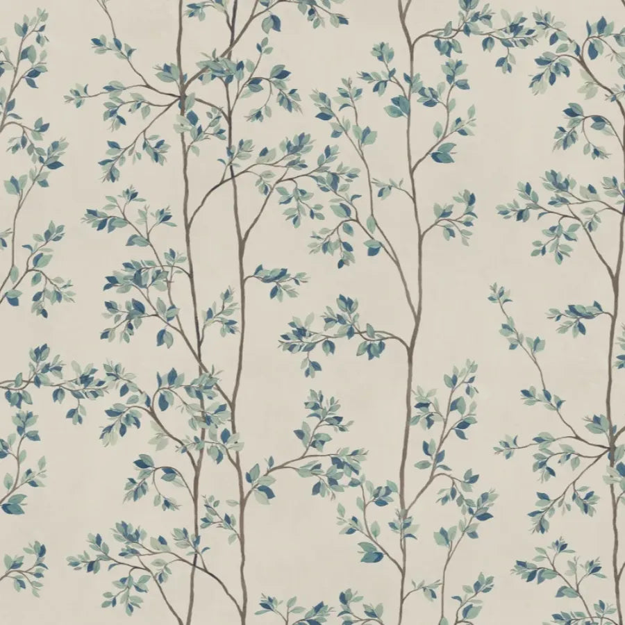 Sandberg Mural pattern name & color Laura, Blue from the collection Villa Como. 