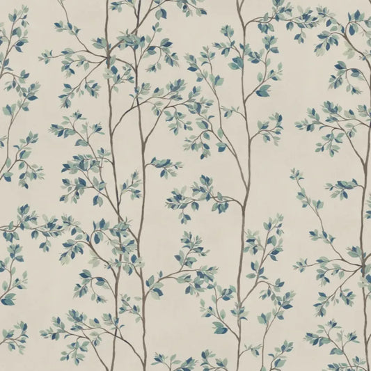 Sandberg Mural pattern name & color Laura, Blue from the collection Villa Como. 
