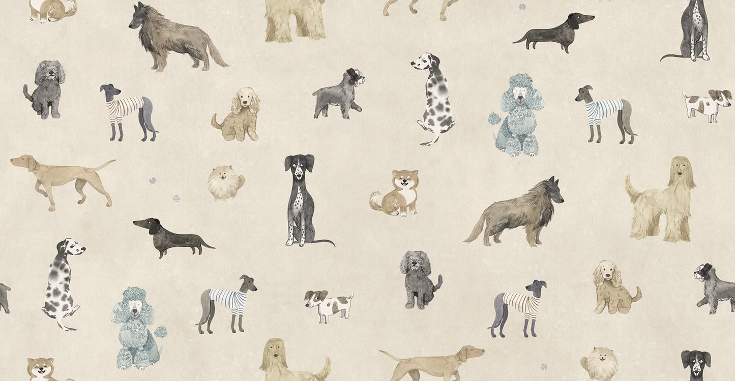 Purchase Sandberg Mural Product S10706 pattern name & color Taiga And Friends, Beige. 