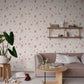 Sandberg Wallpaper Product S10717 pattern name & color Della, Pink from the collection Familjen. 