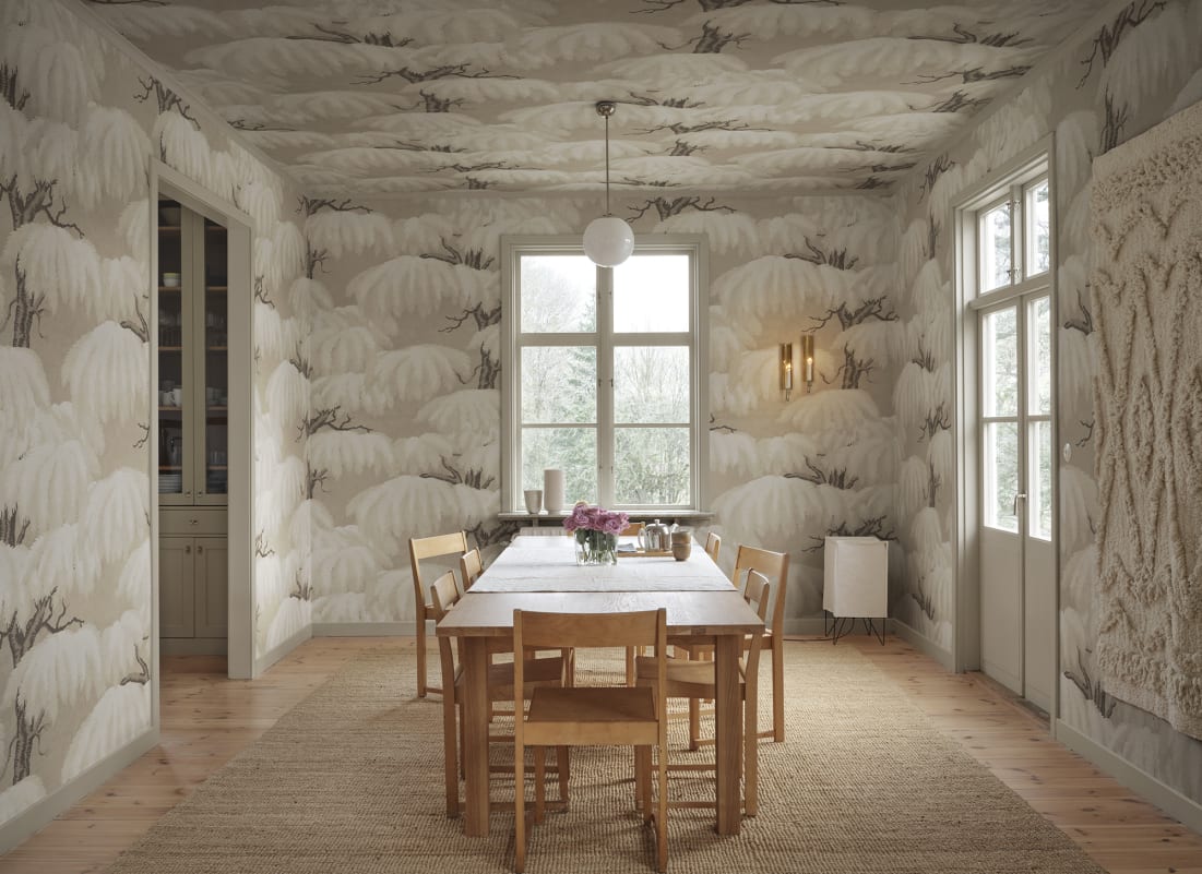 Sandberg Mural pattern name & color Alba Mural, Beige from the collection Sandberg Heritage. 