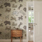 Sandberg Mural Item S10724 pattern name & color Leonard, Beige from the collection Sandberg Heritage. 