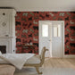 View Sandberg Mural Product# S10725 pattern name & color Leonard, Red. 