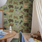 Sandberg Mural pattern name & color Leonard, Green from the collection Sandberg Heritage. 