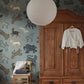Sandberg Mural pattern name & color Leonard, Misty Blue from the collection Sandberg Heritage. 