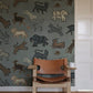 Sandberg Mural Pattern number S10727 pattern name & color Leonard, Misty Blue from the collection Sandberg Heritage. 