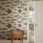 Find Sandberg Mural Pattern# S10728 pattern name & color Scandinavian Fish, Beige. 