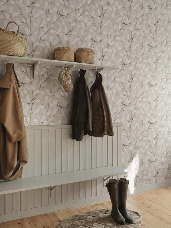 Sandberg Mural pattern name & color Waldemar, Beige from the collection Sandberg Heritage. 
