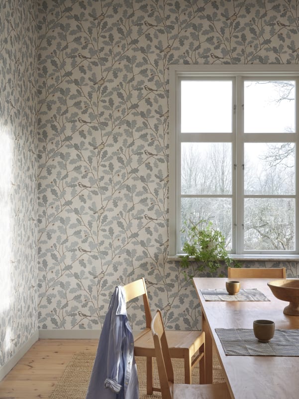 Sandberg Mural pattern name & color Waldemar, Light Blue from the collection Sandberg Heritage. 