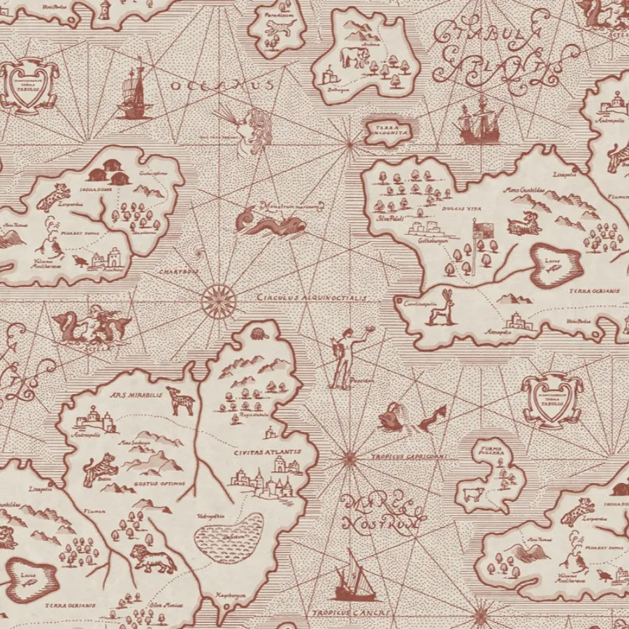 Order Sandberg Mural Product S10735 pattern name & color Ferdinand, Burgundy