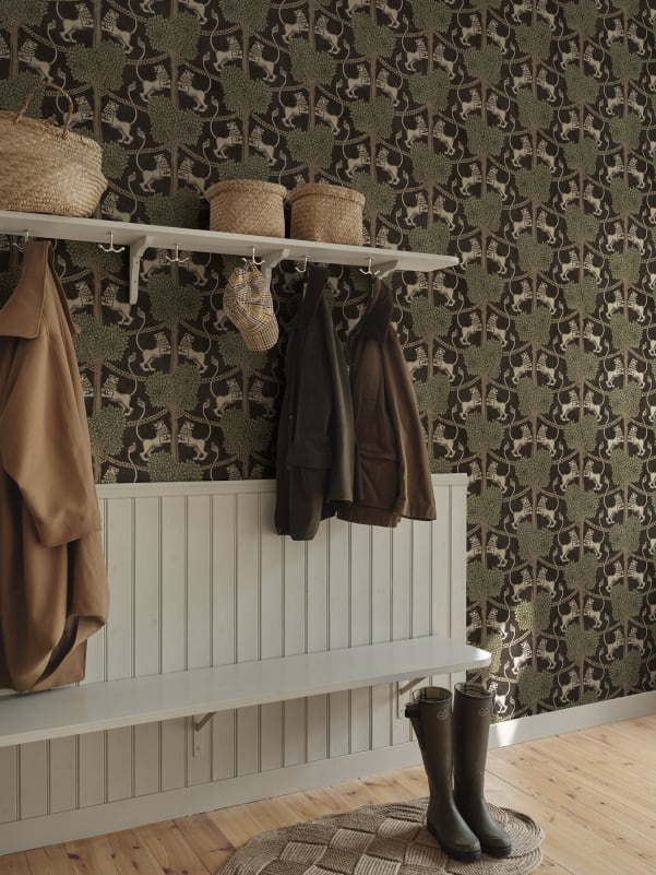 Sandberg Mural pattern name & color Leopold, Graphite from the collection Sandberg Heritage. 