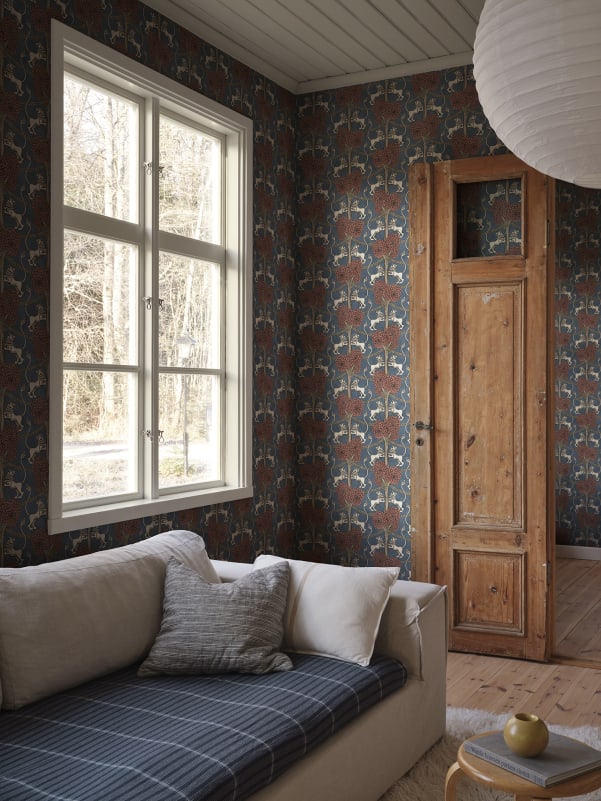 Sandberg Mural pattern name & color Leopold, Blue from the collection Sandberg Heritage. 