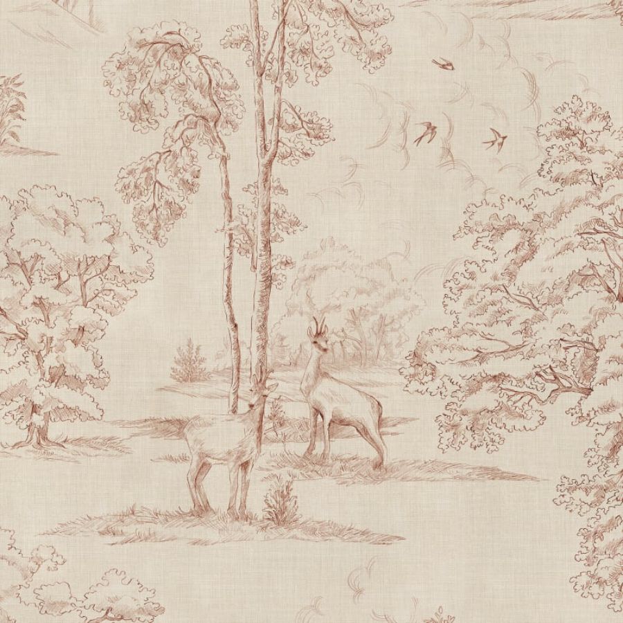 Select Sandberg Mural SKU# S10741 pattern name & color Montfort Mural, Terracotta