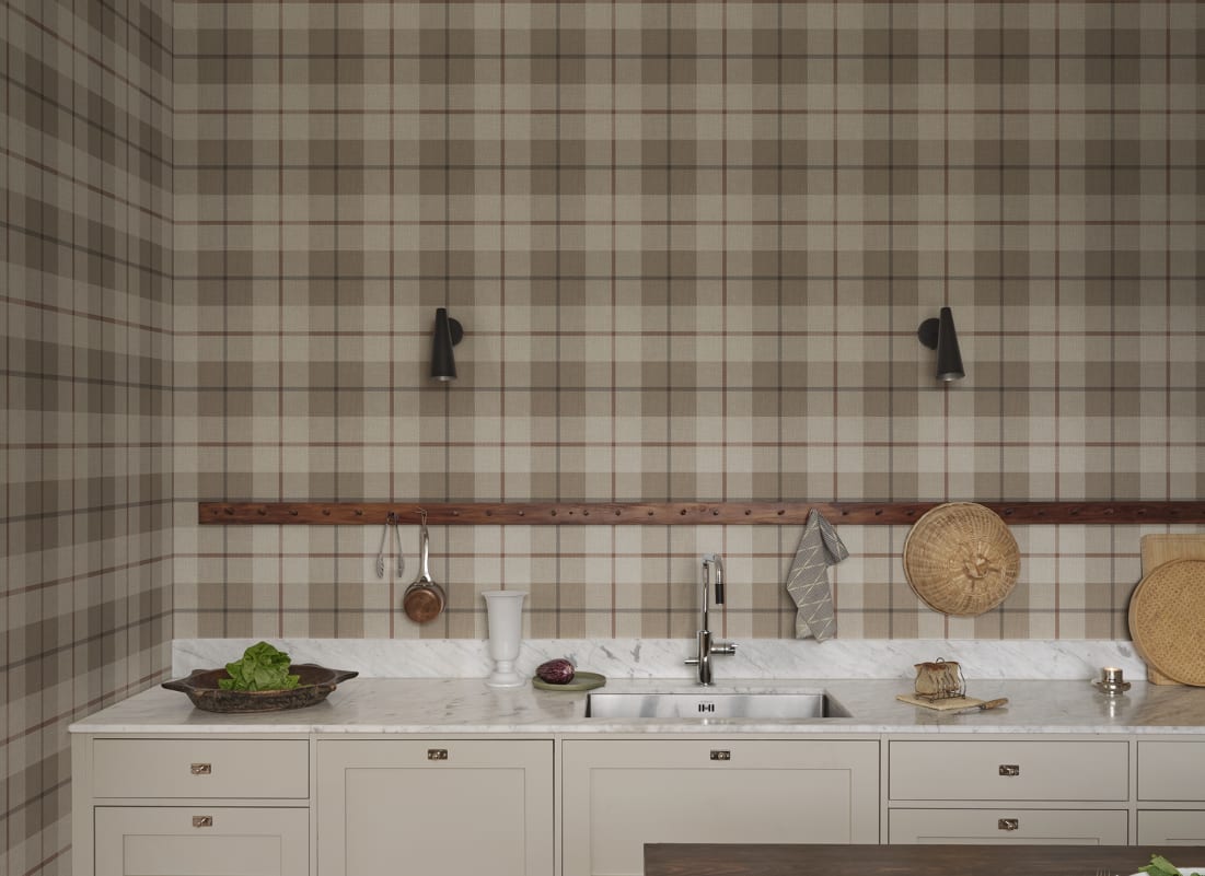 Sandberg Mural pattern name & color Ranold, Beige from the collection Sandberg Heritage. 